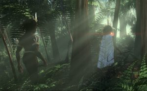 A scene from an animated Indigenous story