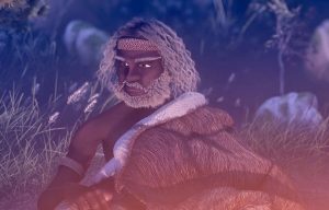 A scene from an animated Indigenous story