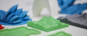 3D printed forms including Sydney Opera House