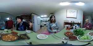 A screen shot from Floating Walk, a 360 degree documentary