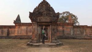 The entrance of a Cambodian temple