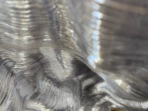 A close up of the 'waves' of the 3D printed wall in SensiLab