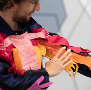 Man wearing modified jumpsuit