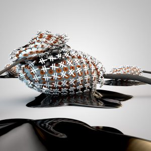 Evolved plant form based on the Exxon logo, part of the the Fifty Sisters series