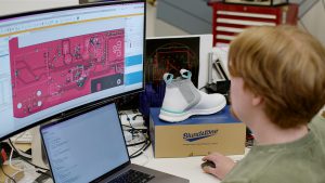 CAD design of electronics for the smart shoe